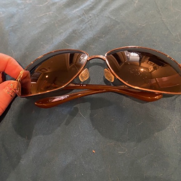 Ladies\' Versace sunglasses brown & gold. Some minor scratches, please see pics. main image 4